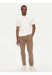 Selected Homme Polo 16095851 Biały Slim Fit. Typ kołnierza: polo. Kolor: biały. Materiał: bawełna #4