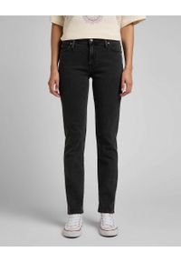 Lee - LEE ELLY DAMSKIE SPODNIE JEANSOWE JEANSY BLACK MID STONE L305EPMU