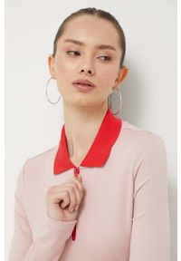 Fila sukienka kolor różowy mini prosta. Kolor: różowy. Materiał: dzianina. Typ sukienki: proste. Długość: mini #5