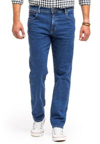 Wrangler - WRANGLER TEXAS MĘSKIE SPODNIE JEANSOWE ORIGINAL STONES W121HR66H. Okazja: na spotkanie biznesowe. Styl: biznesowy, elegancki