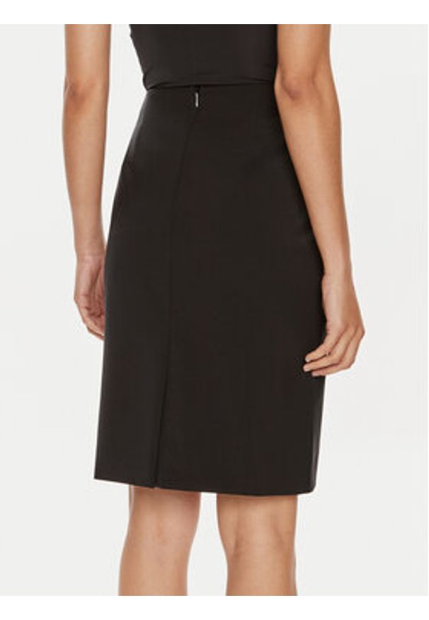 BOSS - Boss Spódnica ołówkowa Vileah 50490036 Czarny Slim Fit. Kolor: czarny. Materiał: wełna