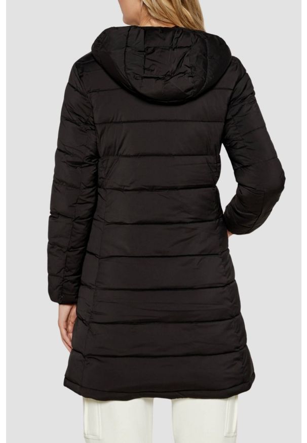 Guess - GUESS Czarna długa damska kurtka New Aleta, Rozmiar S. Kolor: czarny. Długość: długie