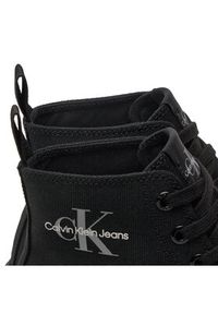 Calvin Klein Jeans Trampki Lugged Hybrid Laceup Mid Ml Mtr YW0YW01519 Czarny. Kolor: czarny. Materiał: materiał