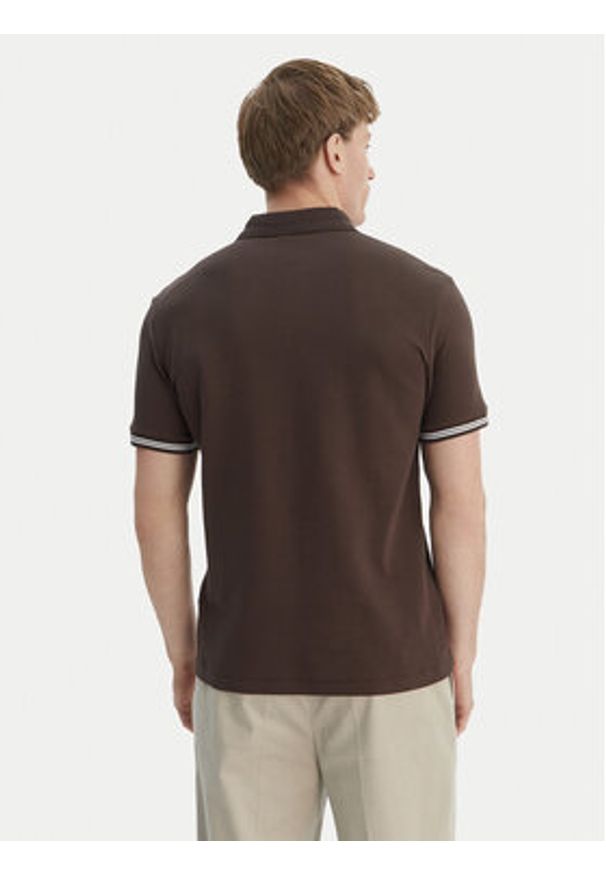 JOOP! Jeans Polo 15 JJJ-17Amare 30046012 Brązowy Modern Fit. Typ kołnierza: polo. Kolor: brązowy. Materiał: bawełna