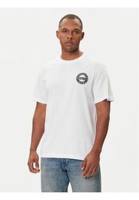 Versace Jeans Couture T-Shirt 79GAHT02 CJ00T Biały Regular Fit. Kolor: biały. Materiał: bawełna