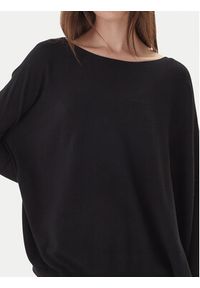 Kontatto Sweter 3M0802C Czarny Relaxed Fit. Kolor: czarny. Materiał: wiskoza