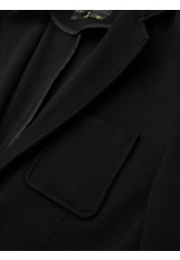Ombre Clothing - Marynarka męska SLIM z dzianiny o subtelnej strukturze – czarna V2. Okazja: do pracy. Kolor: czarny. Materiał: dzianina. Wzór: kolorowy. Styl: klasyczny #2