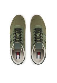 TOMMY HILFIGER - Tommy Hilfiger Sneakersy Tjm Runner Cleated Mix Mat. EM0EM01598 Zielony. Kolor: zielony. Materiał: materiał #3