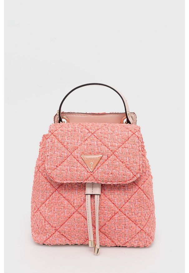 Guess plecak damski kolor różowy mały wzorzysty. Kolor: różowy