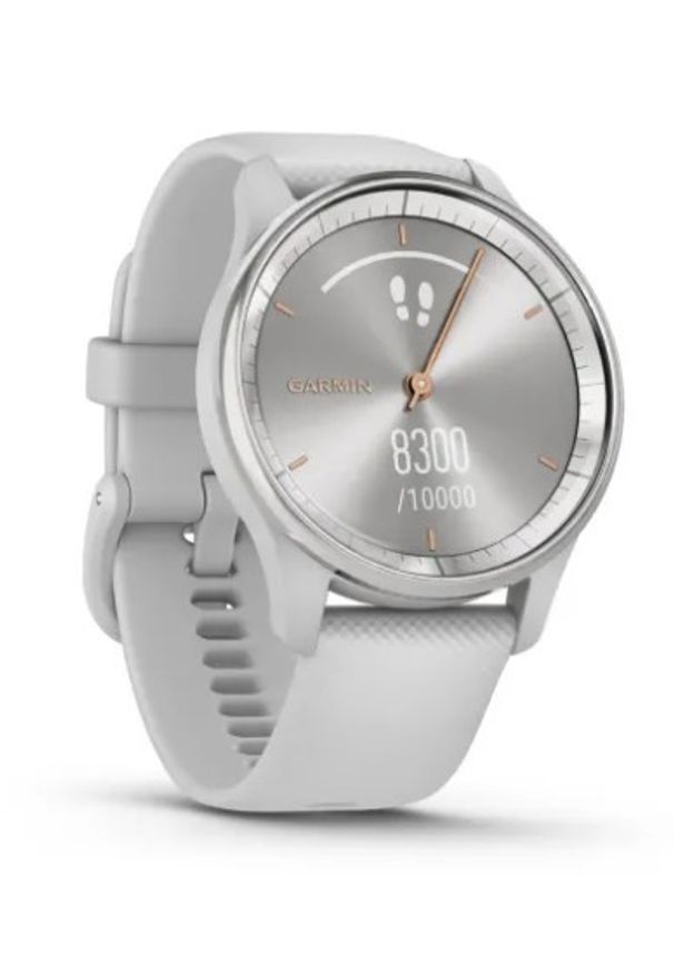 GARMIN - Garmin vivomove Trend (srebrna ramka / jasnoszara koperta / jasnoszary pasek). Rodzaj zegarka: analogowe. Kolor: srebrny, szary, wielokolorowy. Styl: młodzieżowy, klasyczny, retro