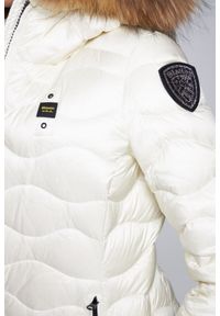 Blauer USA - BLAUER Damska kurtka puchowa z kapturem w kolorze ecru, Rozmiar XS. Typ kołnierza: kaptur. Kolor: biały. Materiał: puch #4