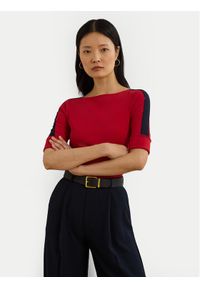 Lauren Ralph Lauren - LAUREN RALPH LAUREN Bluzka 200957589002 Czerwony Slim Fit. Kolor: czerwony. Materiał: bawełna #1
