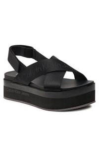 Calvin Klein Jeans Sandały Flatform Sandal Sling In Mr YW0YW01362 Czarny. Kolor: czarny #5