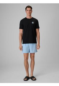 4f - 4F T-shirt regular z nadrukiem męski - czarny XXL. Okazja: na co dzień. Kolor: czarny. Materiał: bawełna, materiał, dzianina. Wzór: nadruk. Styl: wakacyjny, casual, klasyczny #2
