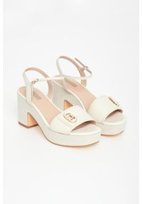 Liu Jo - Sandały damskie skórzane na słupku LIU JO. Materiał: skóra. Obcas: na słupku #1