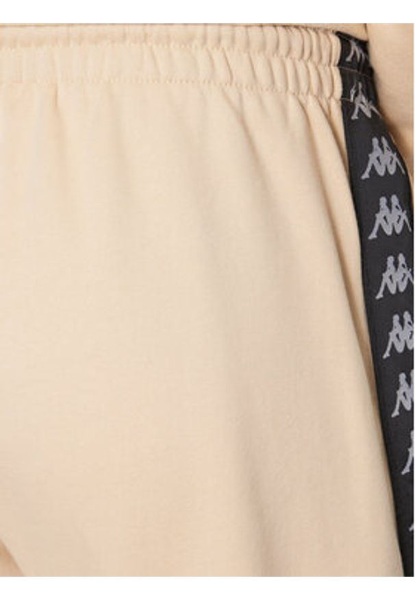 Kappa Spodnie dresowe 313014 Beżowy Regular Fit. Kolor: beżowy. Materiał: bawełna