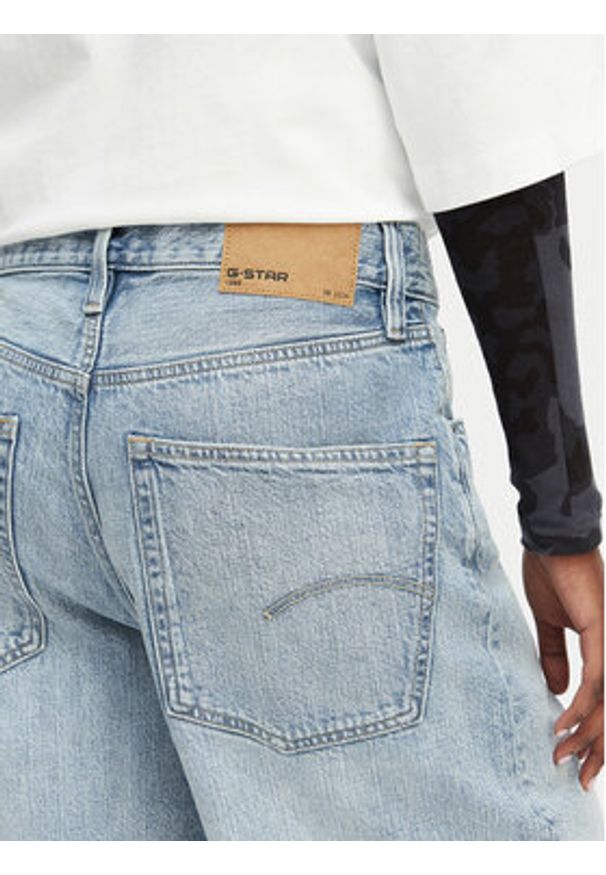 G-Star RAW - G-Star Raw Szorty jeansowe Clean Edge D28383-E352 Niebieski jasny Wide Fit. Kolor: niebieski. Materiał: bawełna
