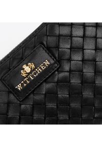 Wittchen - Damski portfel ze skórzanej plecionki duży czarny. Kolor: czarny. Materiał: skóra. Wzór: aplikacja #5