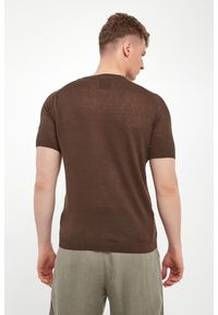 Aeronautica Militare - Sweter męski lniany z krótkim rękawem AERONAUTICA MILITARE. Materiał: len. Długość rękawa: krótki rękaw. Długość: krótkie #3