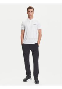 BOSS Polo Check 50545692 Biały Slim Fit. Typ kołnierza: polo. Kolor: biały. Materiał: syntetyk #5