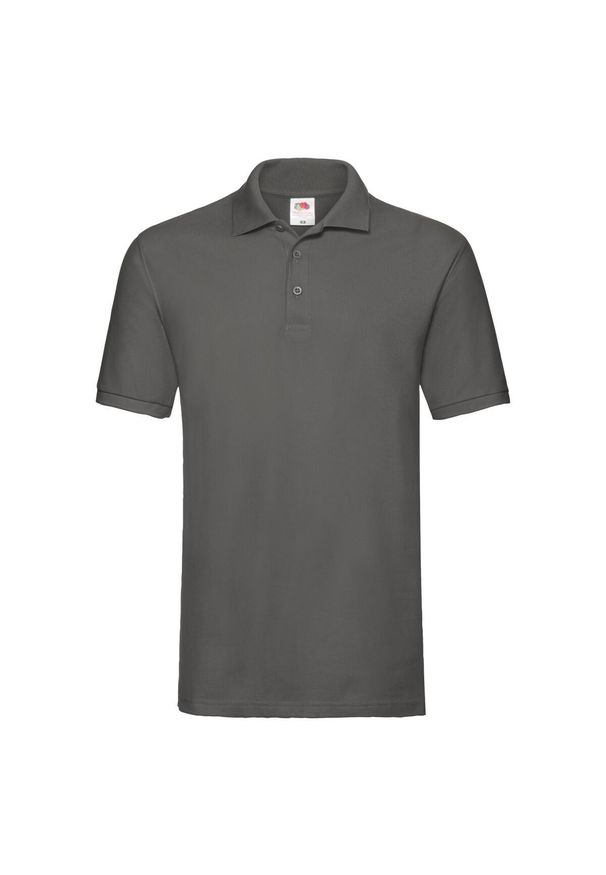 FRUIT OF THE LOOM - Męska Koszulka Polo Premium. Typ kołnierza: polo. Kolor: szary