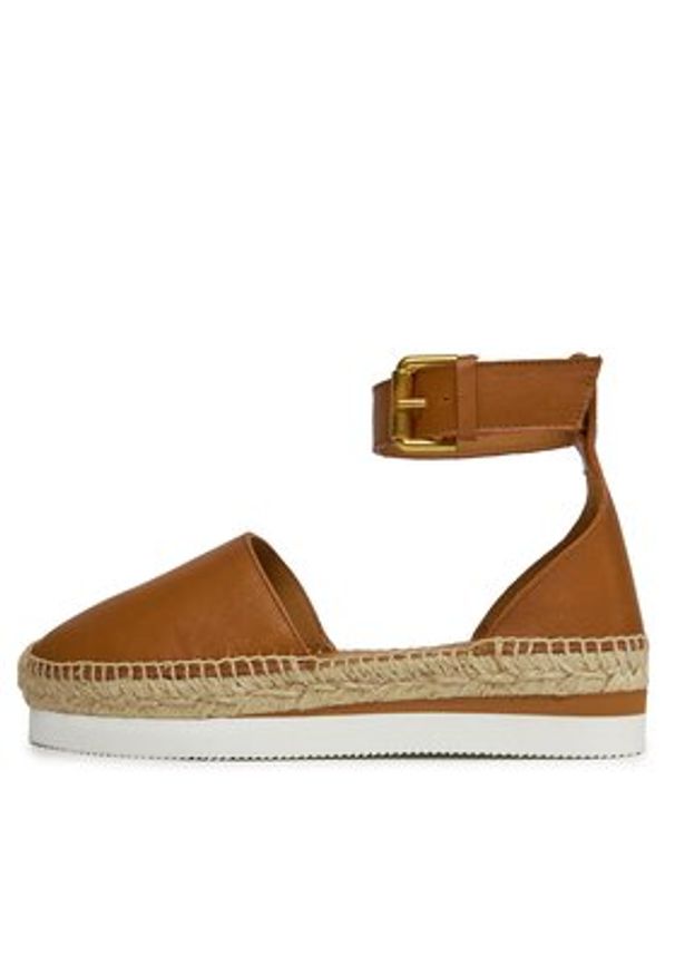 See By Chloé Espadryle SB26150 Brązowy. Kolor: brązowy. Materiał: skóra
