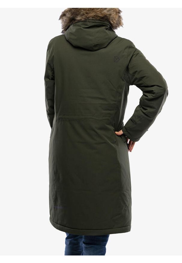 Płaszcz ocieplany damski Didriksons Erika Parka 3. Kolor: zielony. Sezon: zima