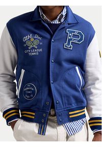 Polo Ralph Lauren Kurtka bomber 710964979001 Niebieski Regular Fit. Typ kołnierza: polo. Kolor: niebieski. Materiał: bawełna