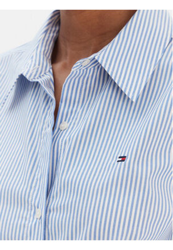 TOMMY HILFIGER - Tommy Hilfiger Koszula Ess WW0WW47169 Niebieski Regular Fit. Kolor: niebieski. Materiał: bawełna