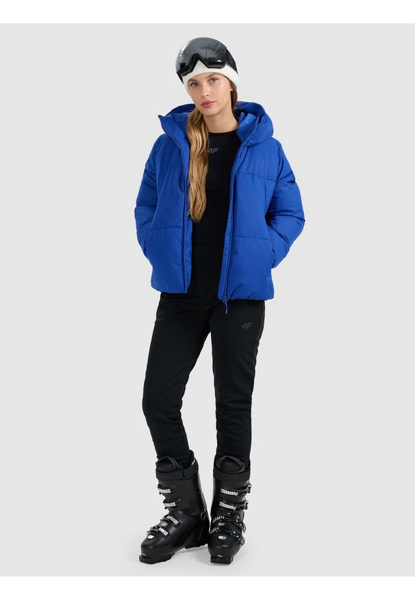 4f - 4F Spodnie narciarskie softshell membrana 10000 damskie - czarne XL. Stan: podwyższony. Kolor: czarny. Materiał: softshell. Sezon: zima. Sport: narciarstwo