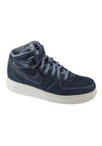 Nike - Buty sportowe Sneakersy damskie, Air Force 1 07. Kolor: niebieski. Model: Nike Air Force. Sport: turystyka piesza