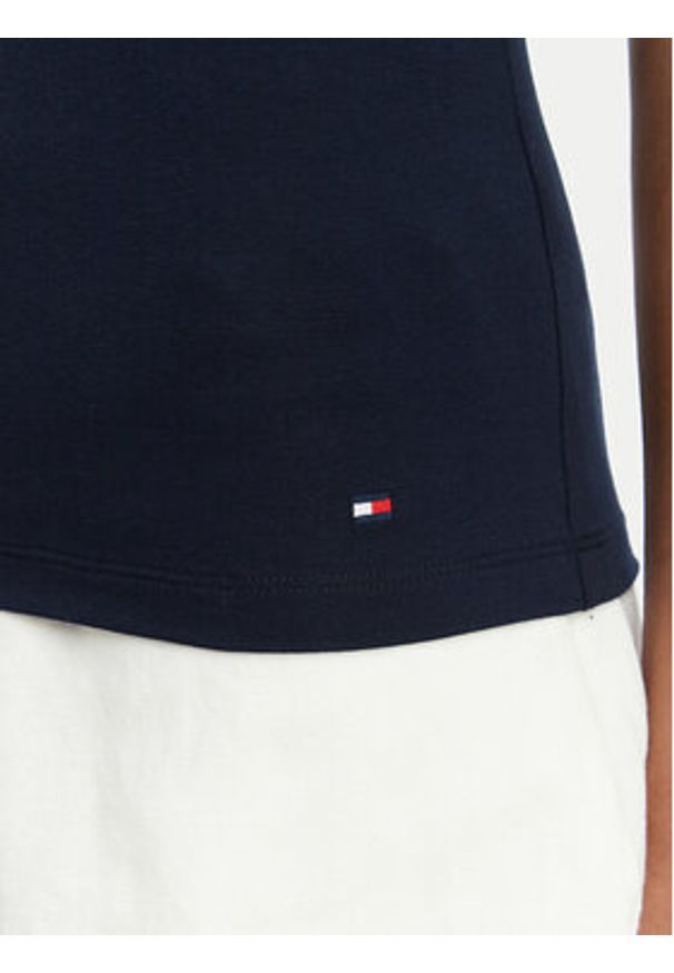 TOMMY HILFIGER - Tommy Hilfiger Top Classic WW0WW50947 Granatowy Regular Fit. Kolor: niebieski. Materiał: bawełna