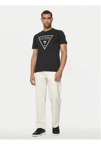 Guess T-Shirt M4YI86 K9RM1 Czarny Slim Fit. Kolor: czarny. Materiał: bawełna #5