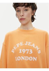 Pepe Jeans Bluza Venus PL581487 Pomarańczowy Loose Fit. Kolor: pomarańczowy. Materiał: bawełna #5