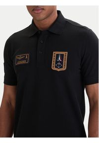 Aeronautica Militare Polo 261PO1927UP00191 Czarny Regular Fit. Typ kołnierza: polo. Kolor: czarny. Materiał: bawełna #5