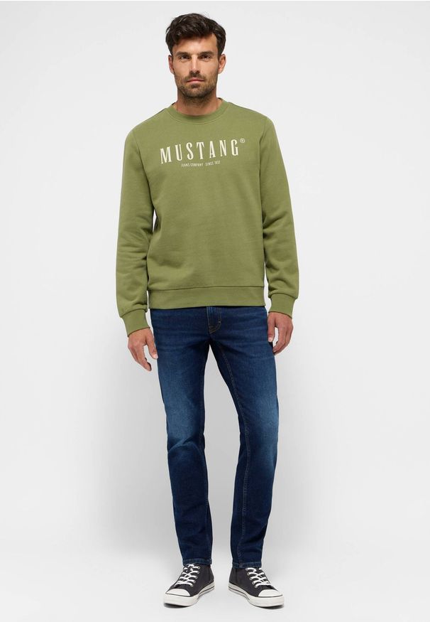Męska bluza nierozpinana Mustang Style Clio Loden Green 1015917 6353