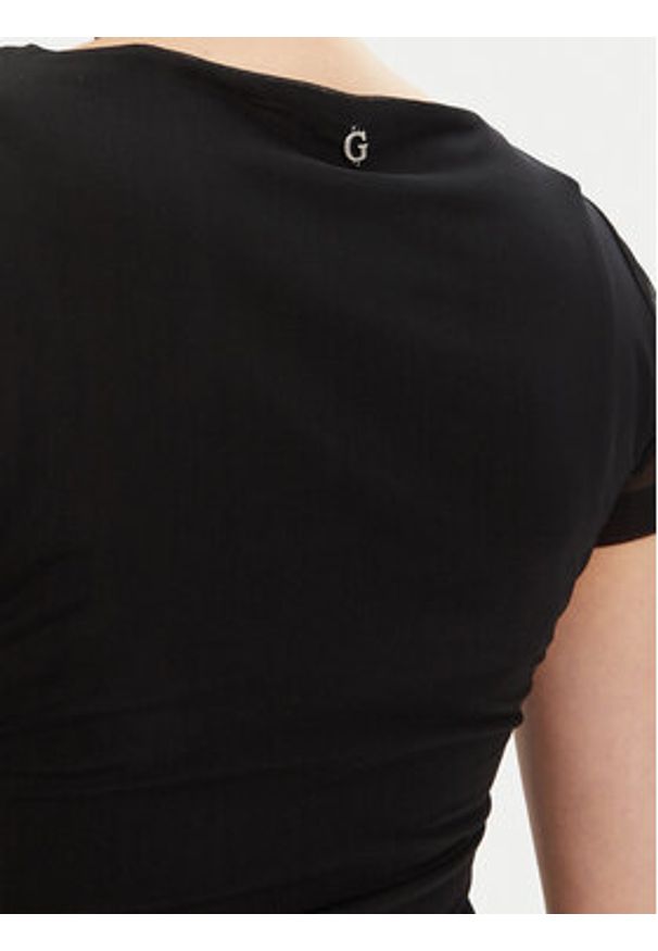 Guess Bluzka W5YP08 KCZC2 Czarny Regular Fit. Kolor: czarny. Materiał: syntetyk