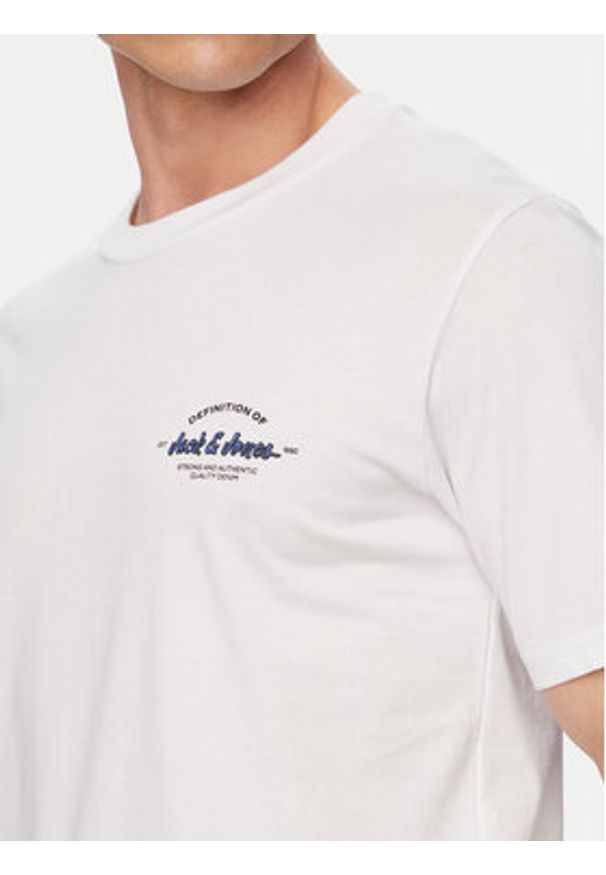 Jack & Jones Komplet t-shirt i spodenki Brandon 12298184 Biały Regular Fit. Kolor: biały. Materiał: bawełna
