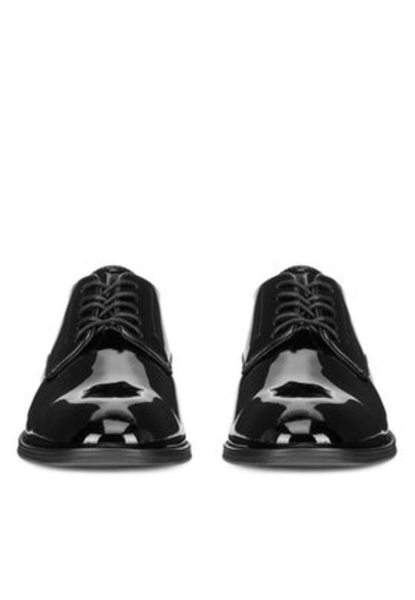 Gino Rossi Półbuty MARTINO-01P 125AM Czarny. Kolor: czarny. Materiał: lakier, skóra