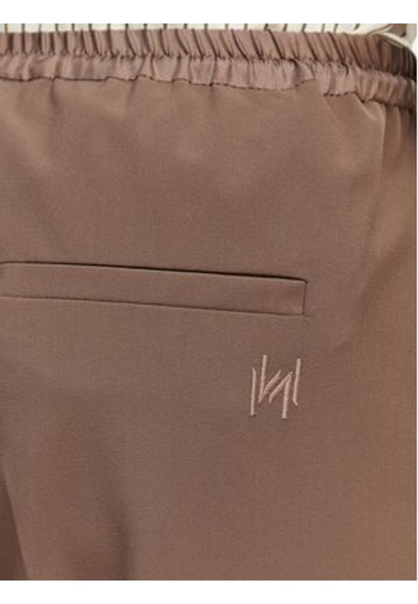 Marella Spodnie materiałowe Teso 2613131075 Brązowy Regular Fit. Kolor: brązowy. Materiał: syntetyk