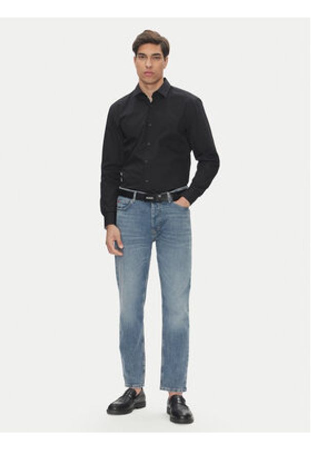 Hugo - HUGO Koszula Koey 50544922 Czarny Slim Fit. Kolor: czarny. Materiał: bawełna