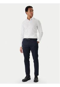 Calvin Klein Koszula LV019EU053 Biały Slim Fit. Kolor: biały. Materiał: bawełna #4