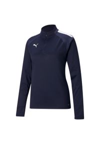 Damski top treningowy 1/4 zip Puma Team Liga. Kolor: niebieski, wielokolorowy, biały. Sport: fitness, piłka nożna #1