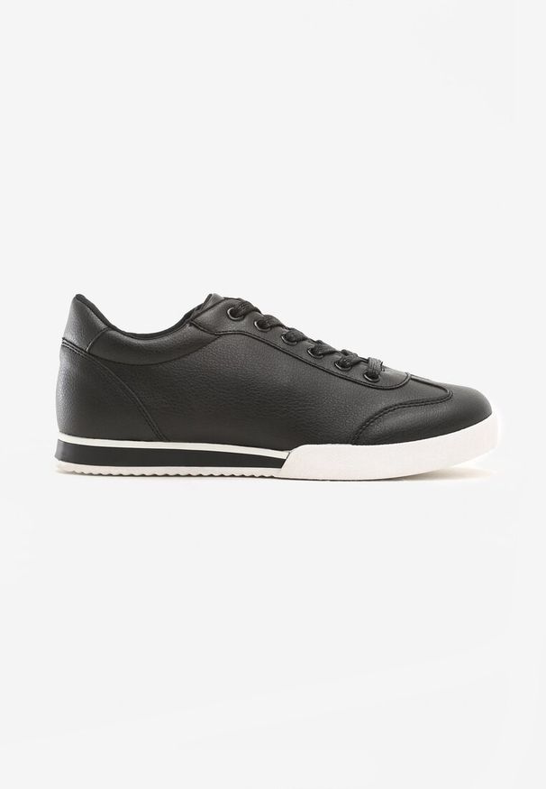 Renee - Czarne Sneakersy Turning Away. Kolor: czarny. Obcas: na płaskiej podeszwie