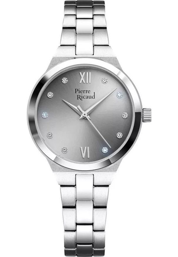 Zegarek damski Pierre Ricaud P22065.5187Q CYRKONIE srebrny. Kolor: srebrny