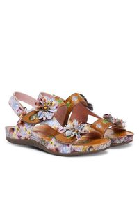Laura Vita Sandały Liloo 06 Kolorowy. Materiał: skóra. Wzór: kolorowy #6