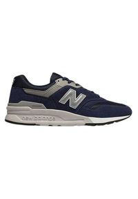 Buty do chodzenia męskie New Balance 997. Zapięcie: sznurówki. Kolor: wielokolorowy, niebieski, szary. Materiał: skóra, materiał, syntetyk, tkanina. Szerokość cholewki: normalna. Sport: turystyka piesza
