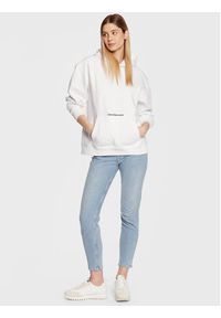 Calvin Klein Jeans Bluza J20J220945 Biały Oversize. Kolor: biały. Materiał: syntetyk, bawełna