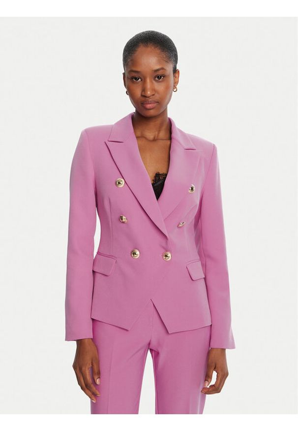 Rinascimento Marynarka CFC0126227003 Różowy Slim Fit. Kolor: różowy. Materiał: syntetyk