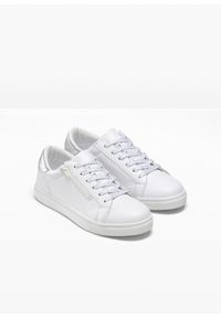 Sneakersy bonprix biały. Zapięcie: zamek. Kolor: biały. Materiał: syntetyk, materiał, skóra #3